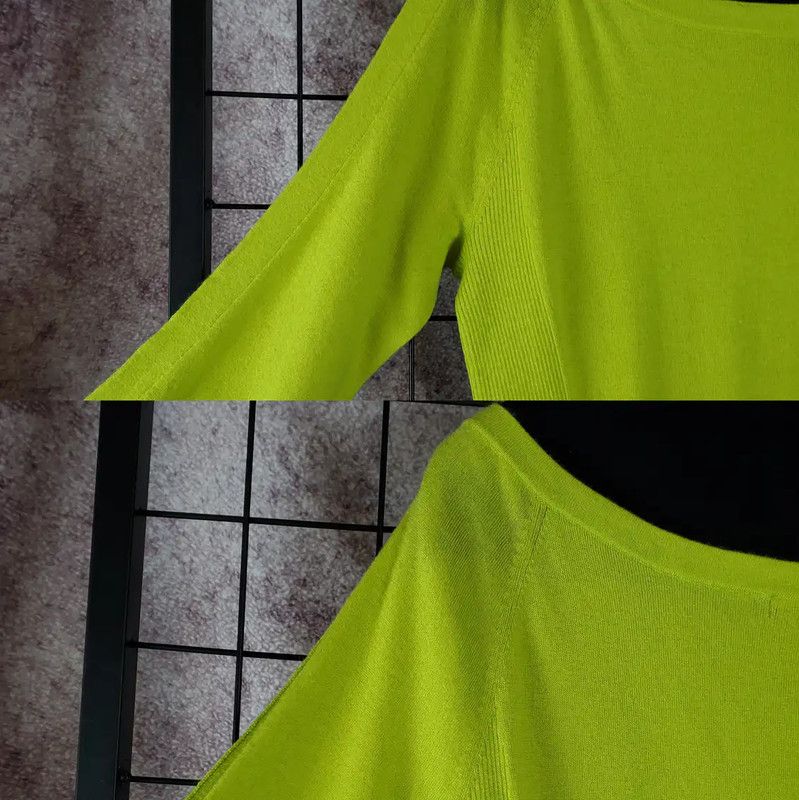 Burberry Burberry Spring Autumn Fluorescent Green Knit Top Size M / US 6-8 / IT 42-44 - 5 Thumbnail