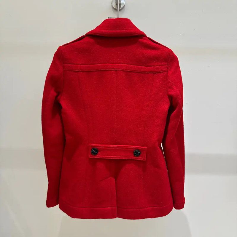 Burberry Burberry Red Wool Coat with Toggle Closure Size S / US 4 / IT 40 - 4 Thumbnail