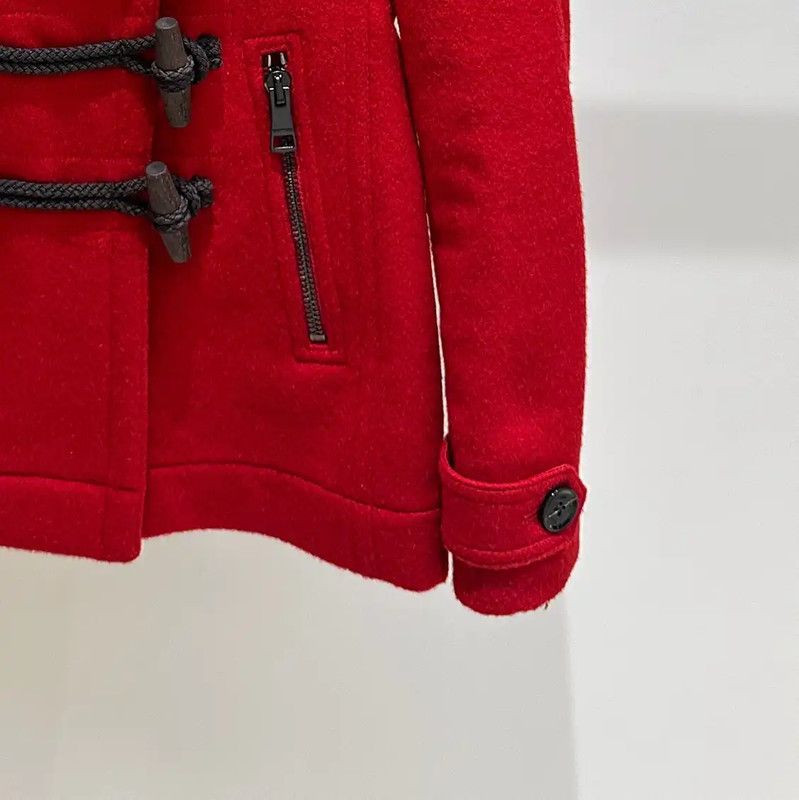 Burberry Burberry Red Wool Coat with Toggle Closure Size S / US 4 / IT 40 - 2 Thumbnail