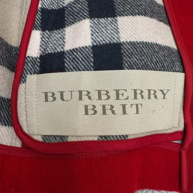 Burberry Burberry Red Wool Coat with Toggle Closure Size S / US 4 / IT 40 - 7 Thumbnail