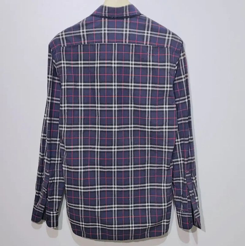 Burberry Burberry Purple Plaid Women's Shirt Size XS / US 0-2 / IT 36-38 - 2 Thumbnail