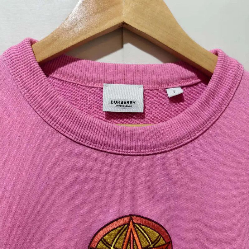 Burberry Burberry Pink Embroidered Long Sleeve Sweatshirt Size S / US 4 / IT 40 - 2 Thumbnail