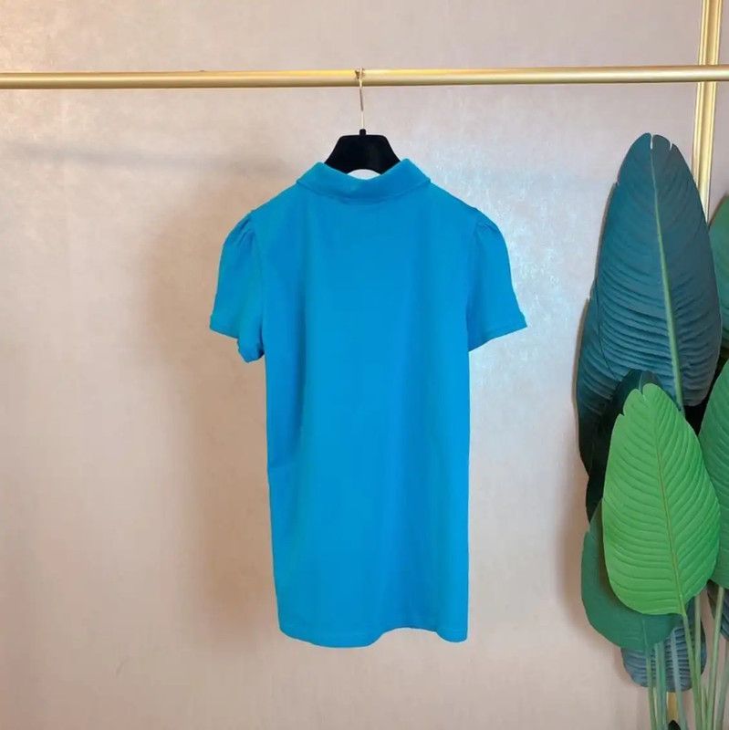 Burberry Burberry Summer Blue Cotton Polo Shirt Size L / US 10 / IT 46 - 3 Thumbnail