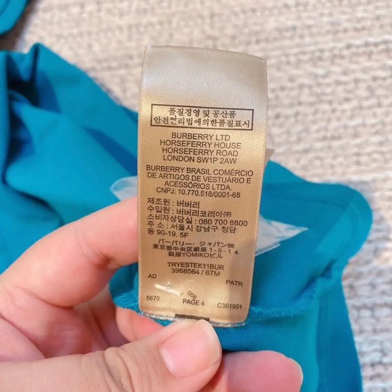 Burberry Burberry Summer Blue Cotton Polo Shirt Size L / US 10 / IT 46 - 10 Thumbnail