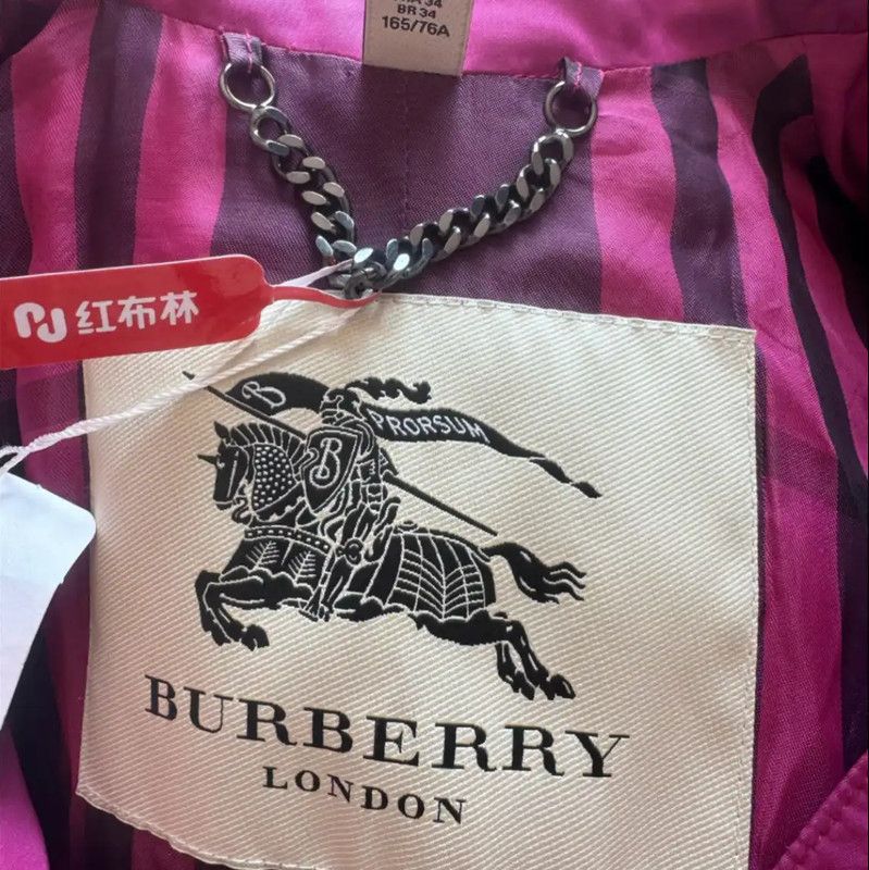 Burberry Burberry Pink Button-Up Long Trench Coat Size M / US 6-8 / IT 42-44 - 4 Thumbnail