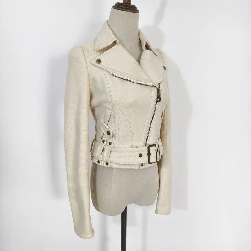 Burberry Burberry Beige Wool Blend Jacket for Women Size S / US 4 / IT 40 - 4 Thumbnail