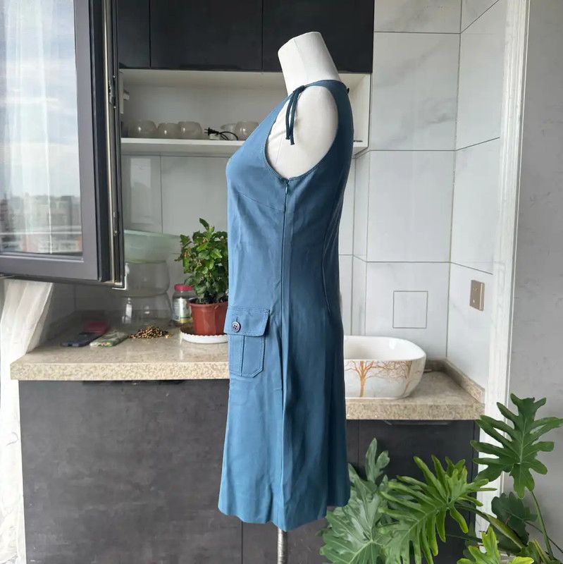 Burberry Burberry M Blue Short Sleeve Dress Size M / US 6-8 / IT 42-44 - 5 Thumbnail