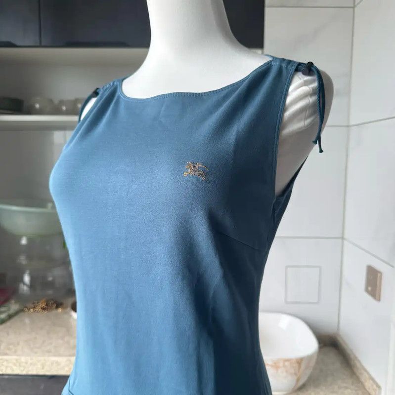 Burberry Burberry M Blue Short Sleeve Dress Size M / US 6-8 / IT 42-44 - 2 Thumbnail