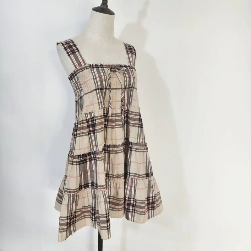 Burberry Burberry Summer Plaid Cotton Blend Dress Size M / US 6-8 / IT 42-44 - 3 Thumbnail