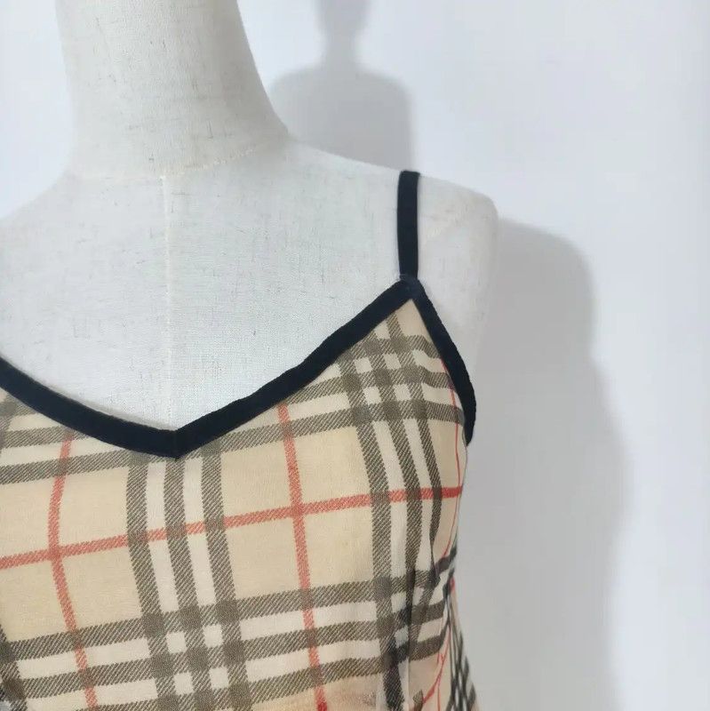 Burberry Burberry Summer Checked Khaki Dress Size M / US 6-8 / IT 42-44 - 2 Thumbnail