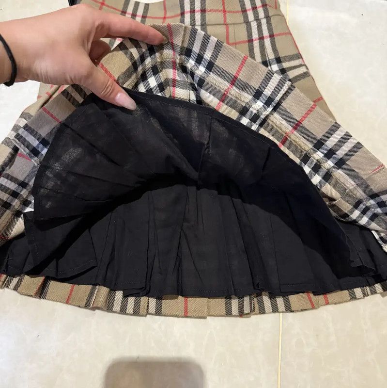 Burberry Burberry Khaki Cotton Women's Skirt Size 22" - 4 Thumbnail