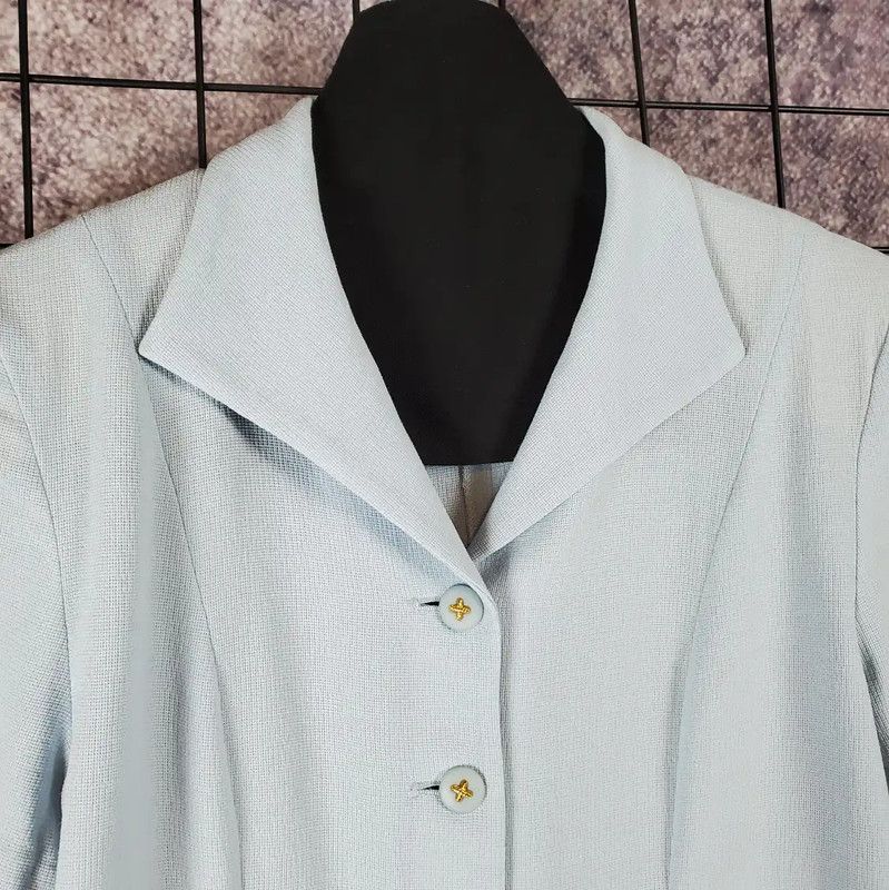 Burberry Burberry Summer Light Blue Wool Blend Jacket Size M / US 6-8 / IT 42-44 - 4 Thumbnail