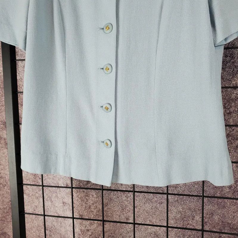 Burberry Burberry Summer Light Blue Wool Blend Jacket Size M / US 6-8 / IT 42-44 - 5 Thumbnail
