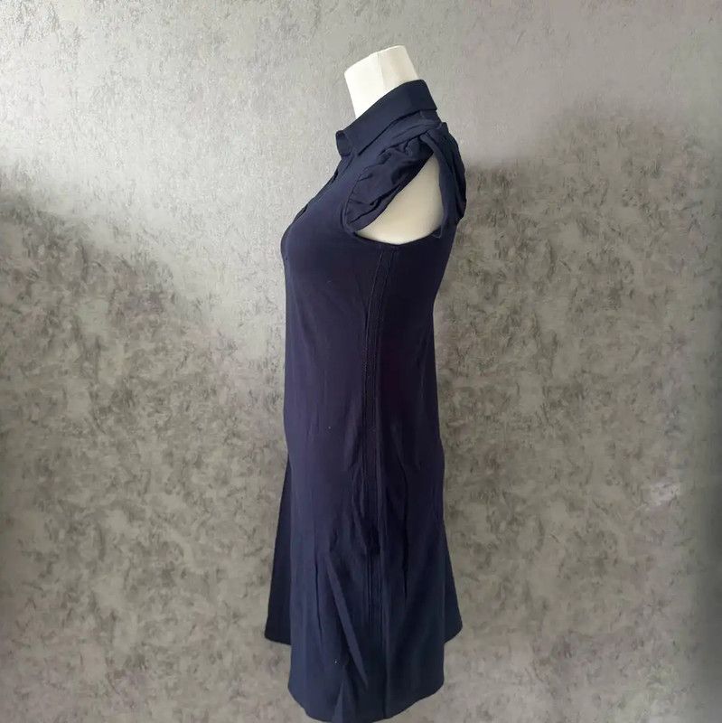 Burberry Burberry Navy Short Sleeve Dress for Women Size M / US 6-8 / IT 42-44 - 4 Thumbnail