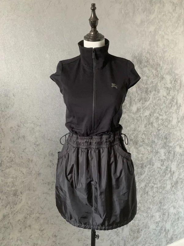 Burberry Burberry Black Cotton Blend Mid-Length Dress Size S / US 4 / IT 40 - 7 Thumbnail