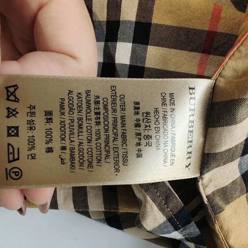 Burberry Burberry Short Sleeve Checked Cotton Blouse Size S / US 4 / IT 40 - 4 Thumbnail