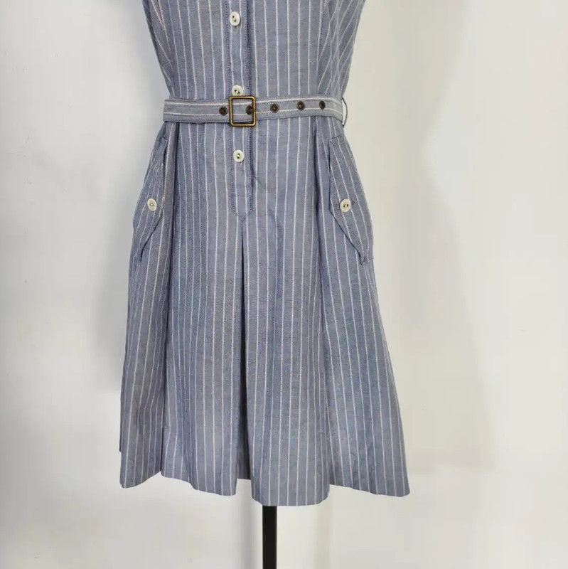 Burberry Burberry Blue Striped Cotton Dress for Women Size M / US 6-8 / IT 42-44 - 4 Thumbnail