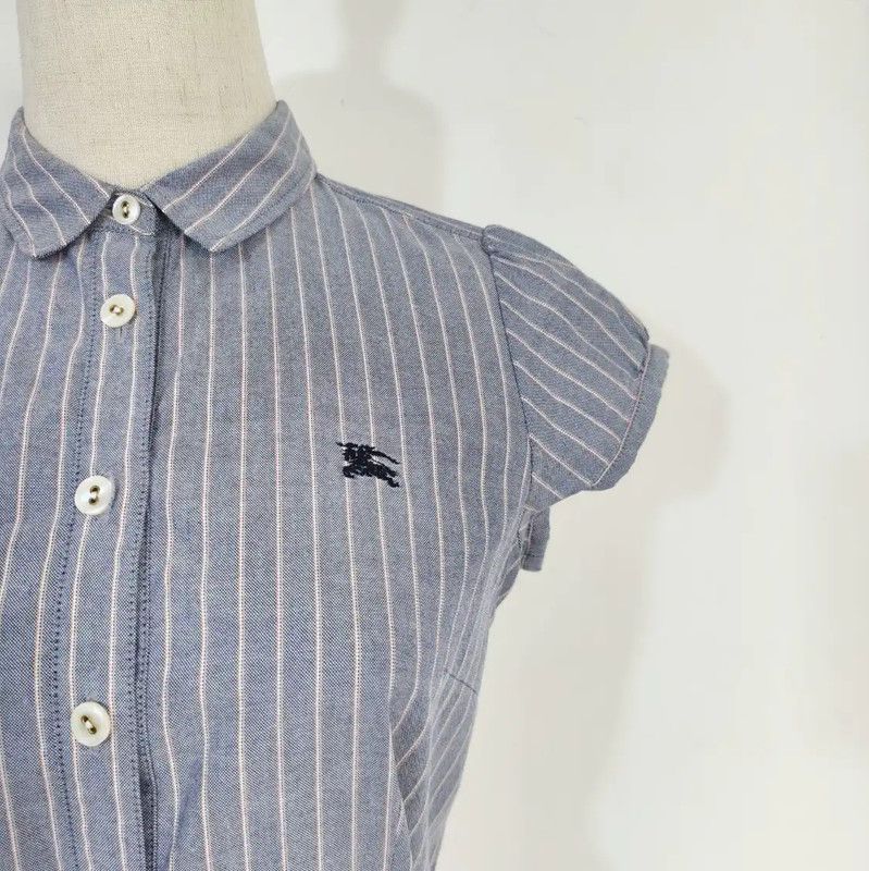 Burberry Burberry Blue Striped Cotton Dress for Women Size M / US 6-8 / IT 42-44 - 2 Thumbnail