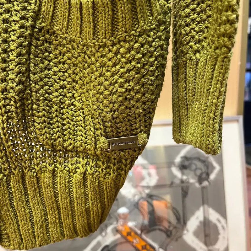 Burberry Burberry Green Cotton Blend Cardigan for Women Size XXS / US 00 / IT 34 - 5 Thumbnail