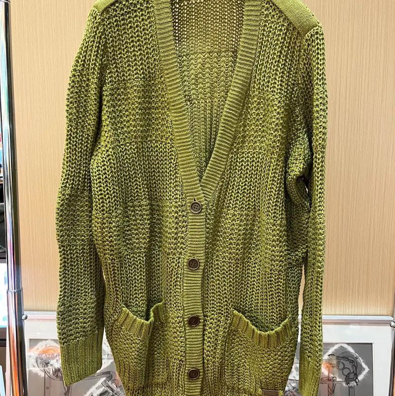 Burberry Burberry Green Cotton Blend Cardigan for Women Size XXS / US 00 / IT 34 - 2 Thumbnail