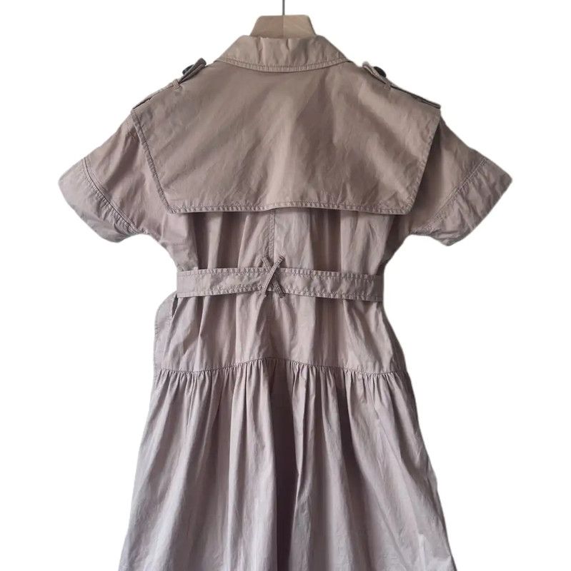 Burberry Burberry Summer Khaki Cotton Dress for Women Size L / US 10 / IT 46 - 2 Thumbnail