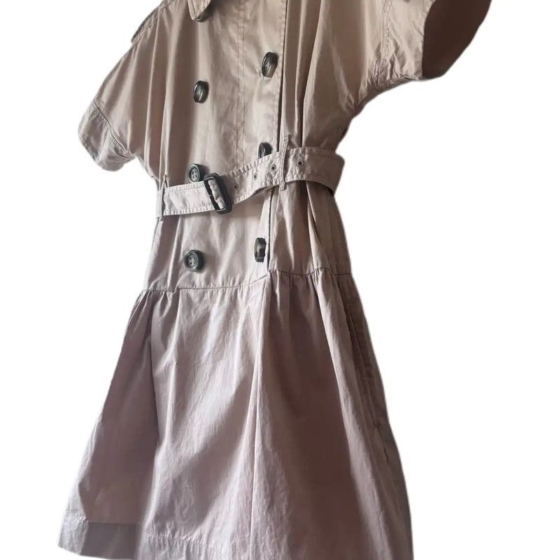 Burberry Burberry Summer Khaki Cotton Dress for Women Size L / US 10 / IT 46 - 3 Thumbnail