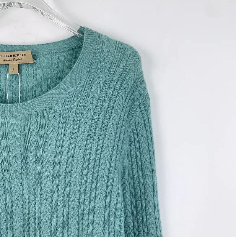 Burberry Burberry Blue Cashmere Knit Sweater for Women Size S / US 4 / IT 40 - 3 Thumbnail