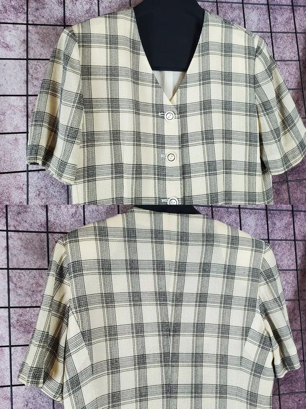 Burberry Burberry Summer V-Neck Beige Wool Blend Skirt Size 23" - 7 Thumbnail