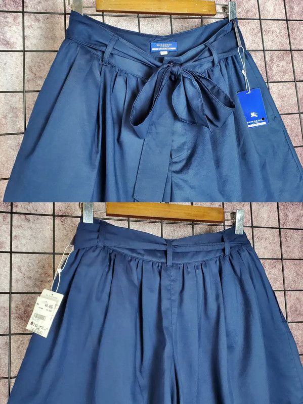 Burberry Burberry Women's Casual Navy Blue Cotton Blend Shorts Size 24" / US 00 / IT 34 - 4 Thumbnail