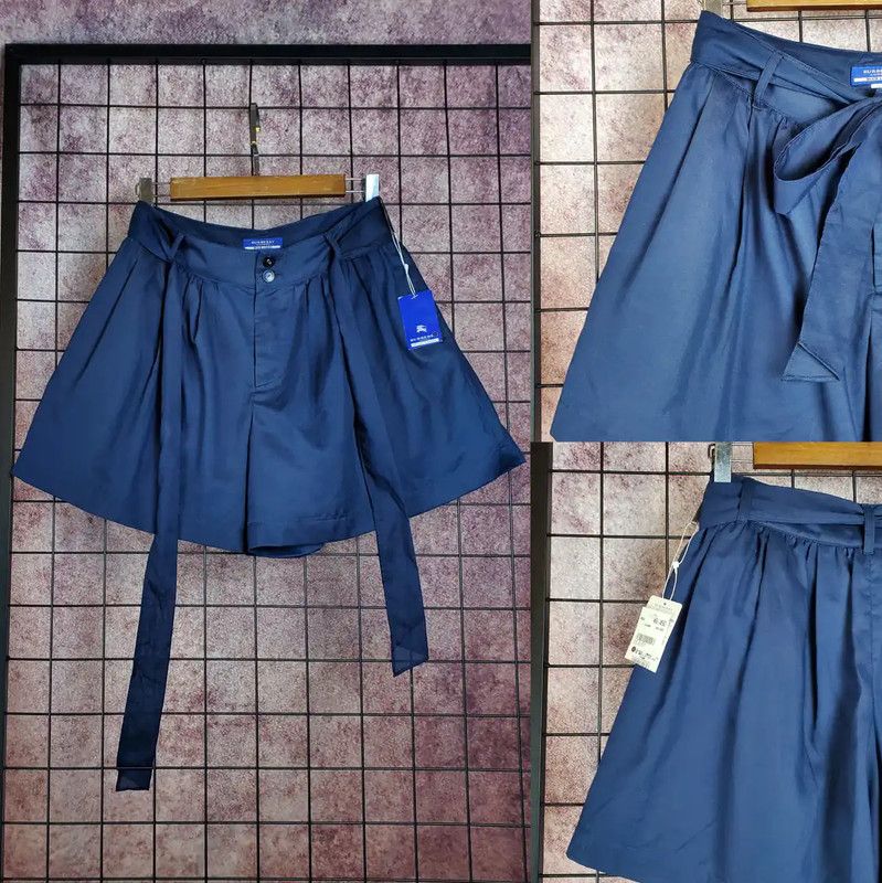 Burberry Burberry Women's Casual Navy Blue Cotton Blend Shorts Size 24" / US 00 / IT 34 - 2 Thumbnail