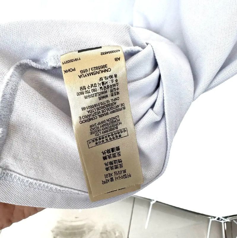 Burberry Burberry Light Blue Cotton Women's T-Shirt Size S / US 4 / IT 40 - 6 Thumbnail