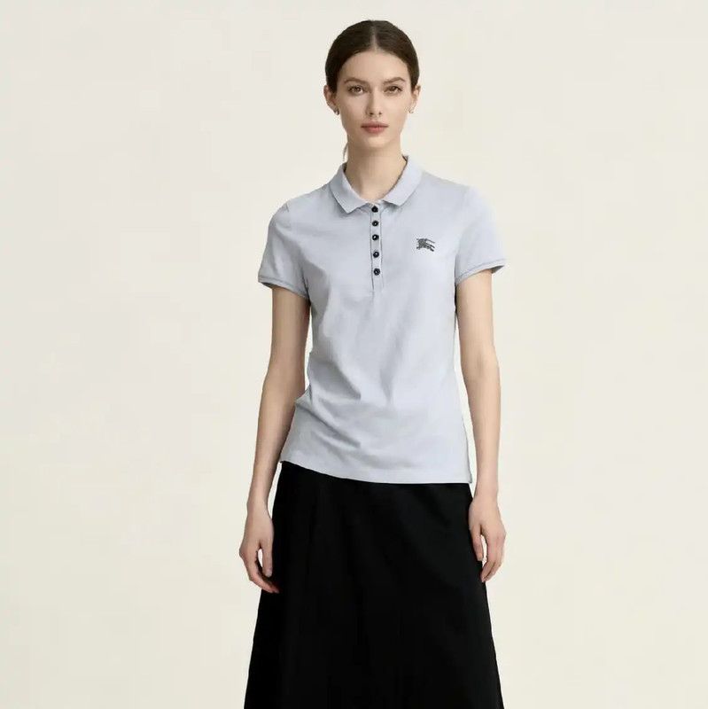 Burberry Burberry Light Blue Cotton Women's T-Shirt Size S / US 4 / IT 40 - 7 Thumbnail