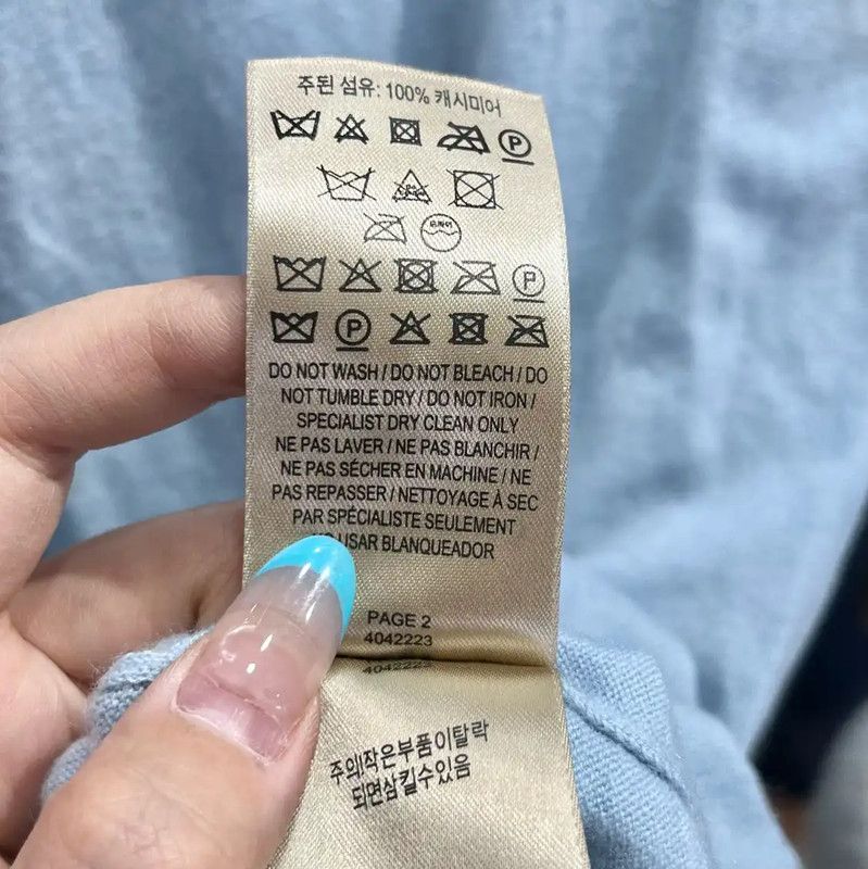 Burberry Burberry Light Blue Cashmere Knit Sweater Size S / US 4 / IT 40 - 7 Thumbnail