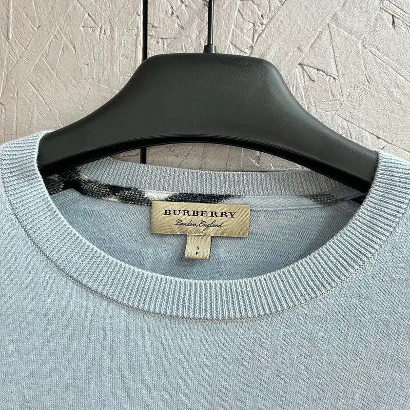 Burberry Burberry Light Blue Cashmere Knit Sweater Size S / US 4 / IT 40 - 3 Thumbnail