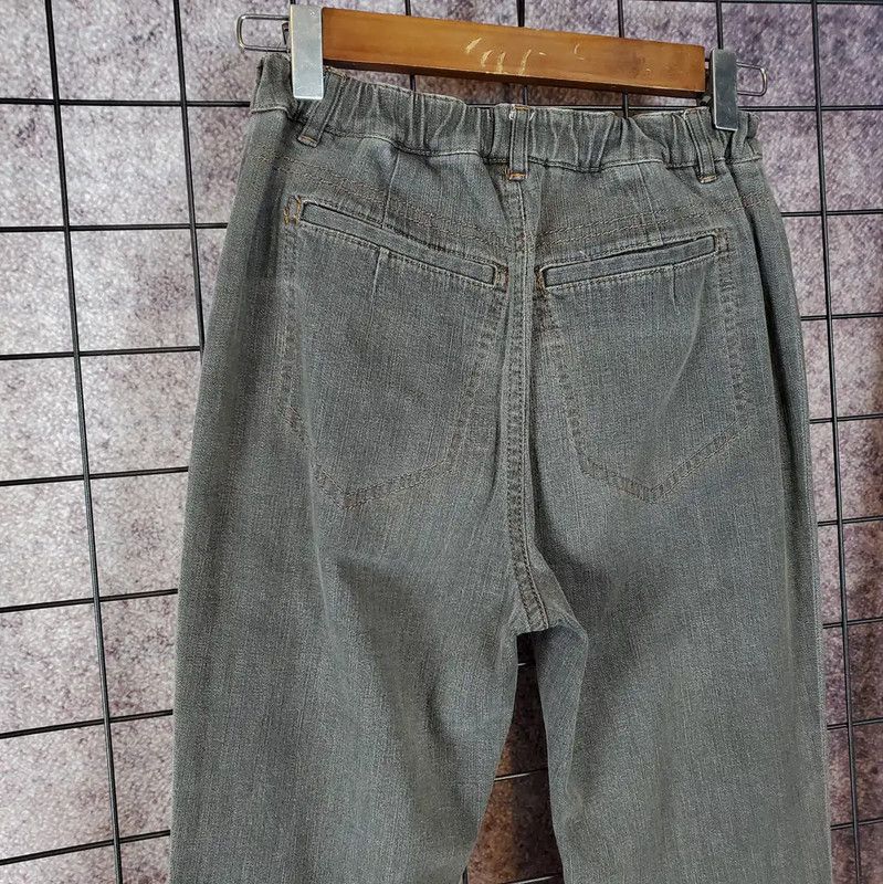 Burberry Burberry Gray Cotton Check Trousers for Women Size 27" / US 4 / IT 40 - 9 Thumbnail