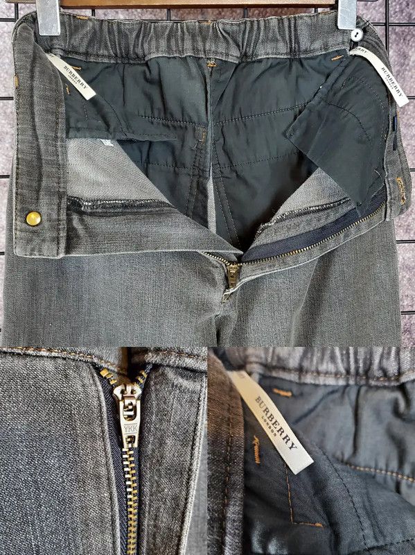 Burberry Burberry Gray Cotton Check Trousers for Women Size 27" / US 4 / IT 40 - 7 Thumbnail