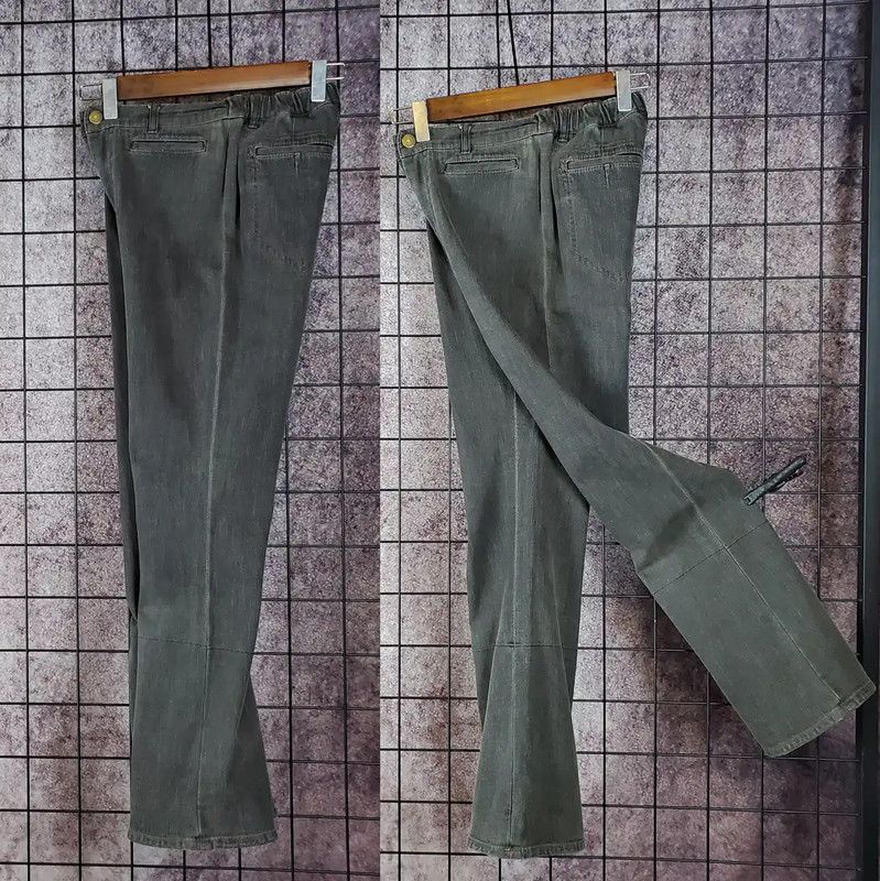Burberry Burberry Gray Cotton Check Trousers for Women Size 27" / US 4 / IT 40 - 3 Thumbnail