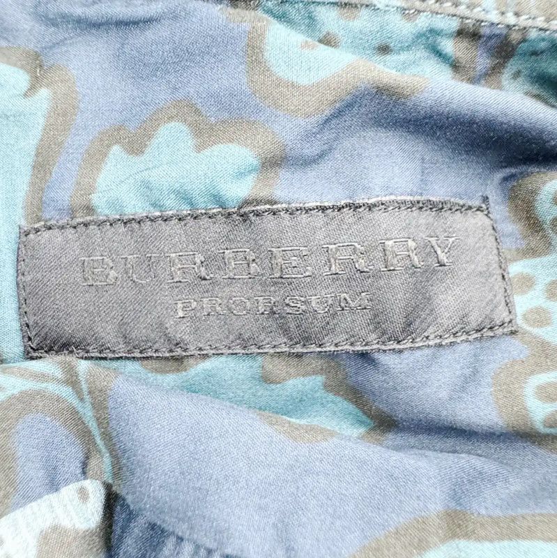 Burberry Burberry Blue Floral Print Women's Shirt Size ONE SIZE - 3 Thumbnail