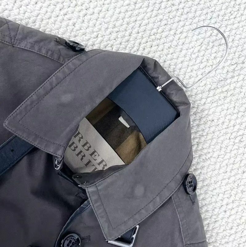 Burberry Burberry Women's Dark Gray Cotton Trench Coat Size M / US 6-8 / IT 42-44 - 3 Thumbnail