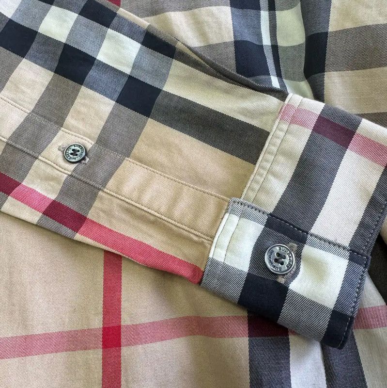 Burberry Burberry Khaki Cotton Long Sleeve Shirt Size XS / US 0-2 / IT 36-38 - 4 Thumbnail