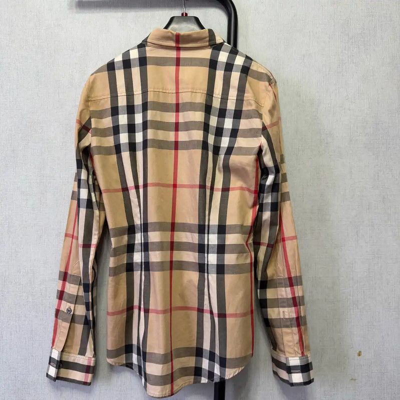 Burberry Burberry Khaki Cotton Long Sleeve Shirt Size XS / US 0-2 / IT 36-38 - 2 Thumbnail