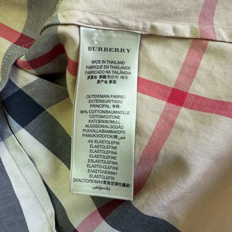 Burberry Burberry Khaki Cotton Long Sleeve Shirt Size XS / US 0-2 / IT 36-38 - 5 Thumbnail