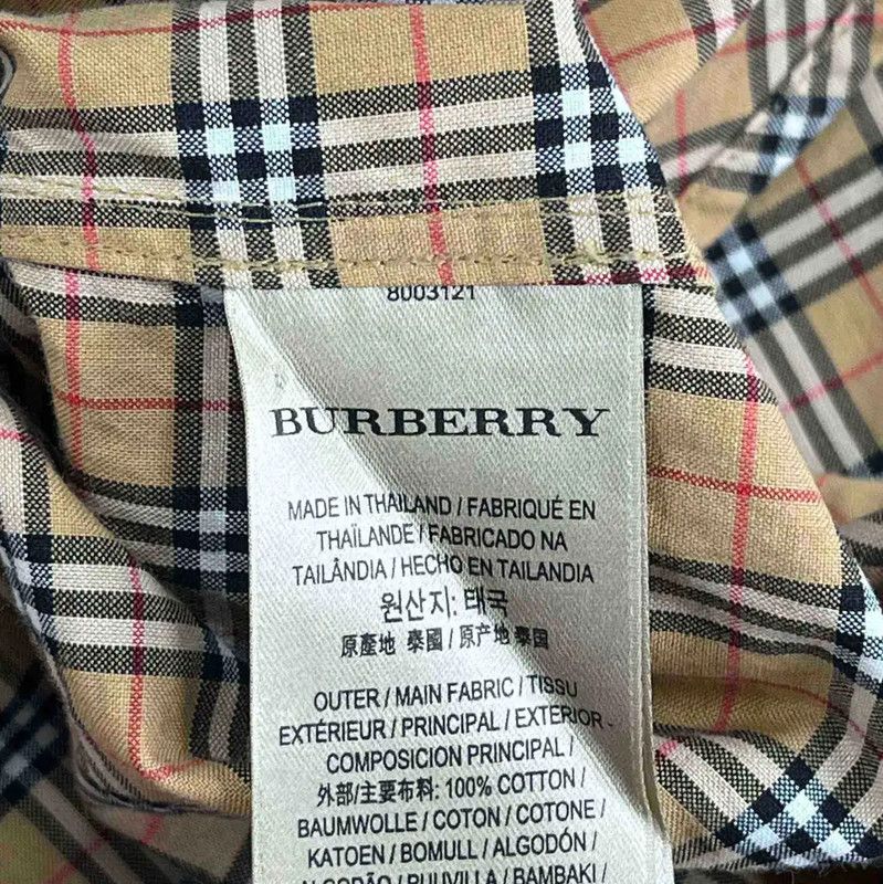 Burberry Burberry Khaki Plaid Women's Shirt Size M / US 6-8 / IT 42-44 - 4 Thumbnail