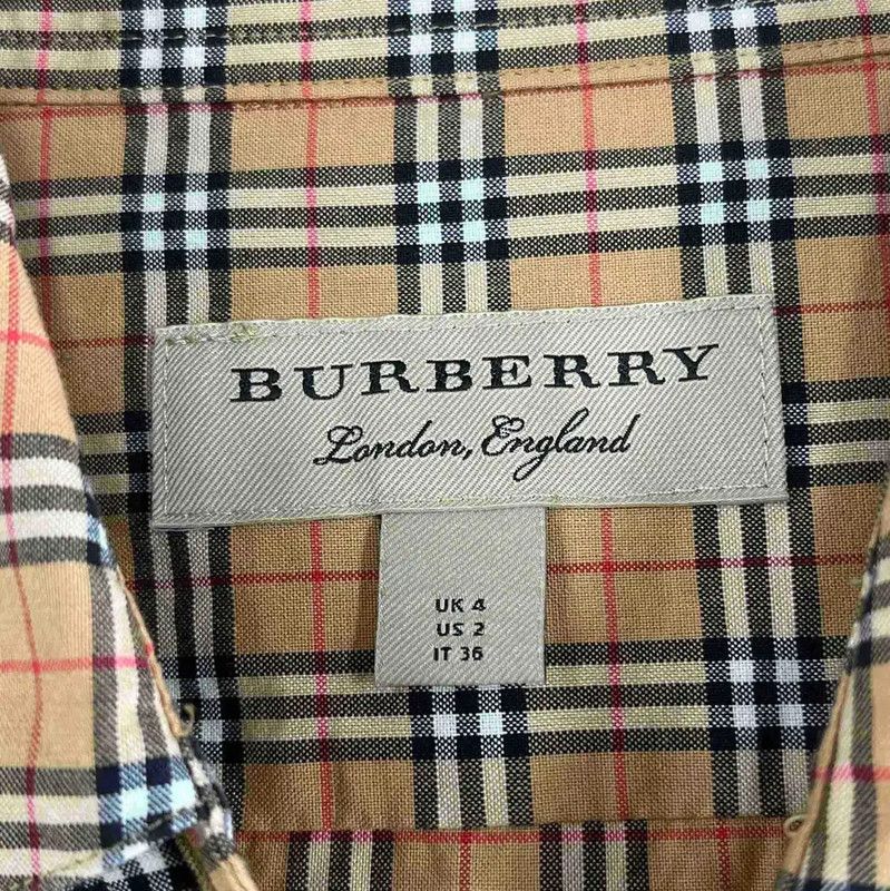 Burberry Burberry Khaki Plaid Women's Shirt Size M / US 6-8 / IT 42-44 - 3 Thumbnail