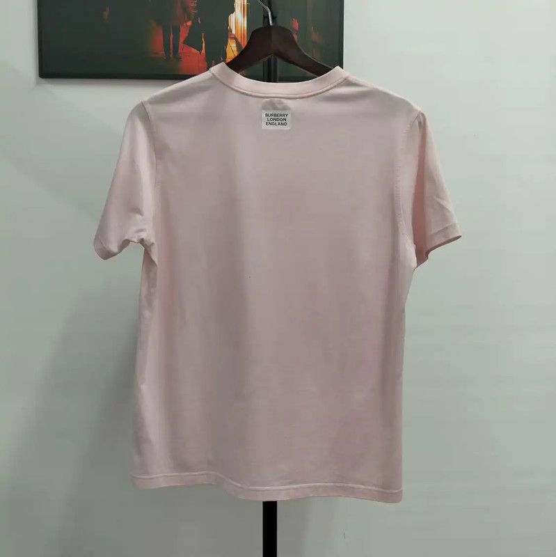 Burberry Burberry Pink Cotton Short Sleeve T-Shirt Size S / US 4 / IT 40 - 2 Thumbnail