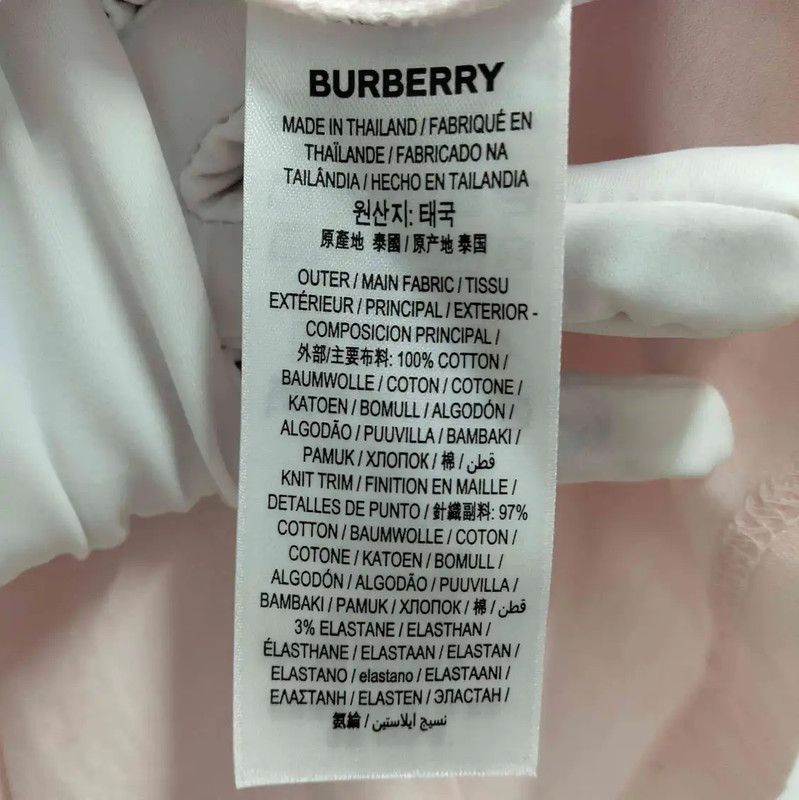 Burberry Burberry Pink Cotton Short Sleeve T-Shirt Size S / US 4 / IT 40 - 5 Thumbnail