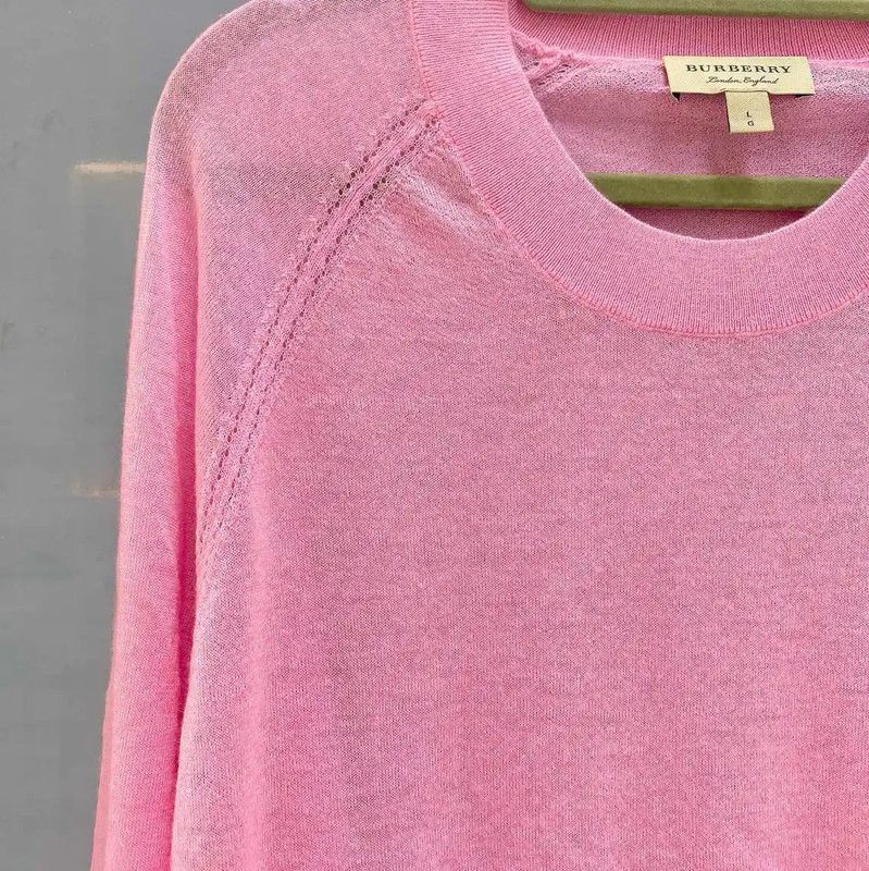 Burberry Burberry Pink Cashmere Women’s Knit Sweater Size L / US 10 / IT 46 - 4 Thumbnail