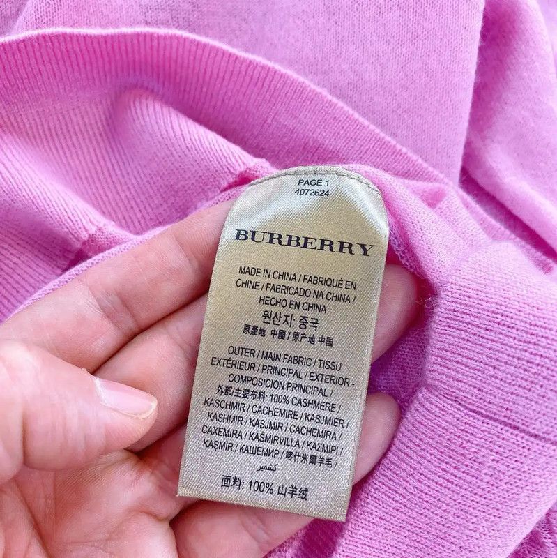 Burberry Burberry Pink Cashmere Women’s Knit Sweater Size L / US 10 / IT 46 - 6 Thumbnail