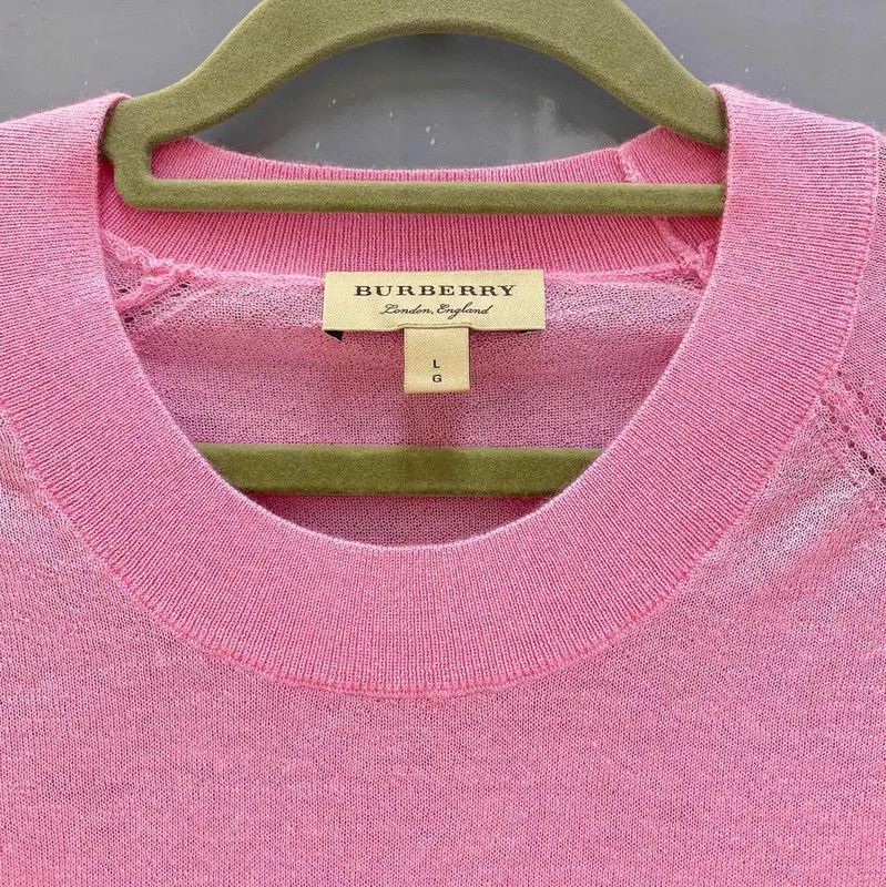 Burberry Burberry Pink Cashmere Women’s Knit Sweater Size L / US 10 / IT 46 - 5 Thumbnail