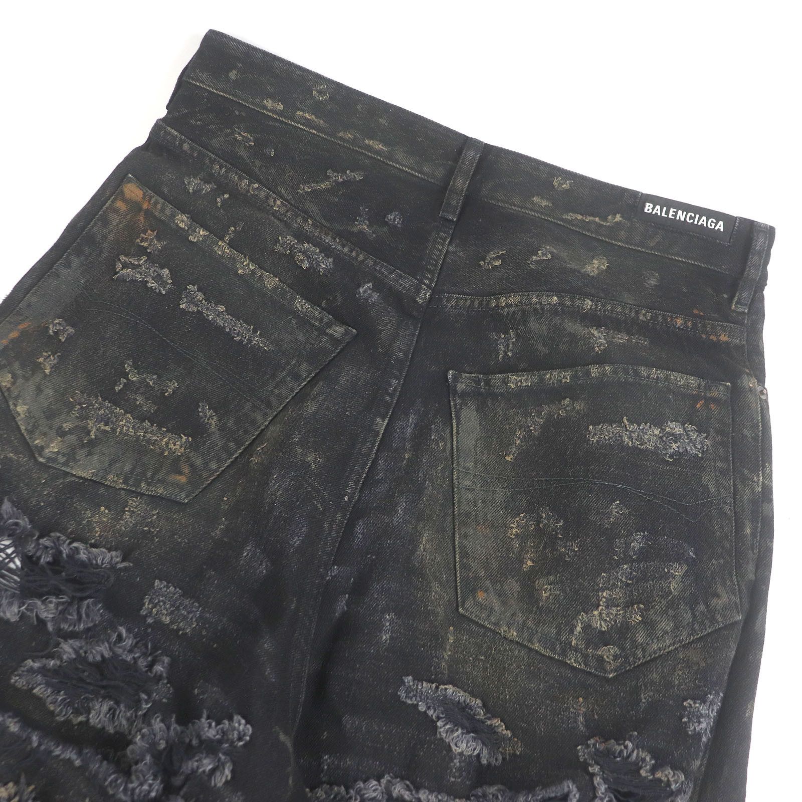 Balenciaga Balenciaga Balenciaga Super Destroy Denim Cotton Denim Pants Cotton Jeans 745248 DUTY FREE for USA Size ONE SIZE - 4 Thumbnail